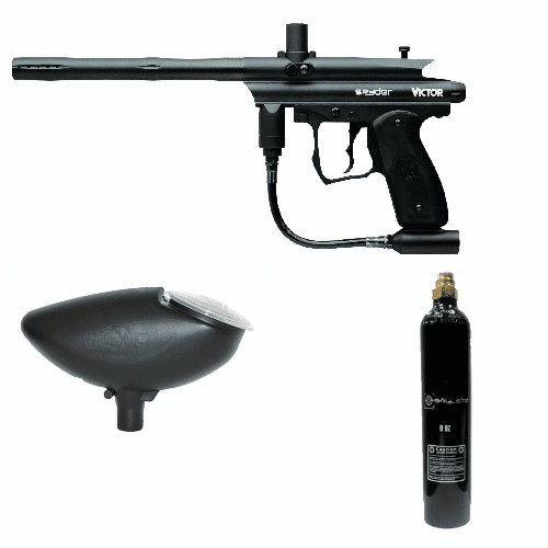 GUNMANSA SPYDER VICTOR PAINTBALL GUN (+ 9oz TANK + HOPPER + 500 .68 NYLONS + 5 .68 PEPPERS) SPECIAL - GSA