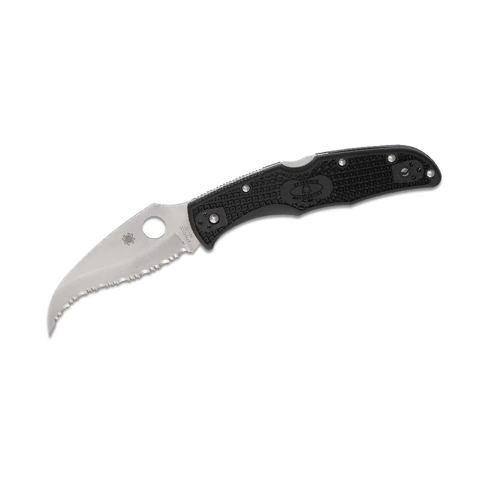 GUNMANSA SPYDERCO MATRIARCH 2 KNIFE BLACK FRN -C12SBK2
