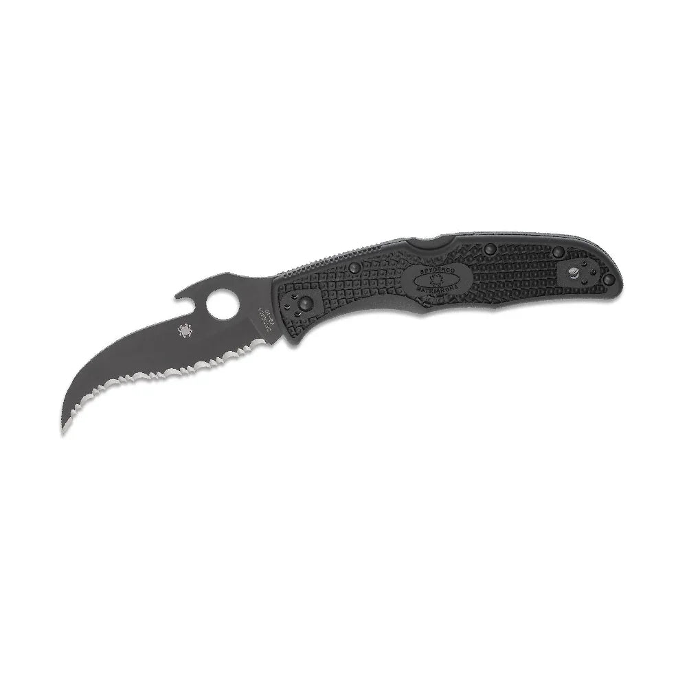 GUNMANSA Spyderco Matriarch 2 Knife Emerson Black FRN- C12SBBK2w