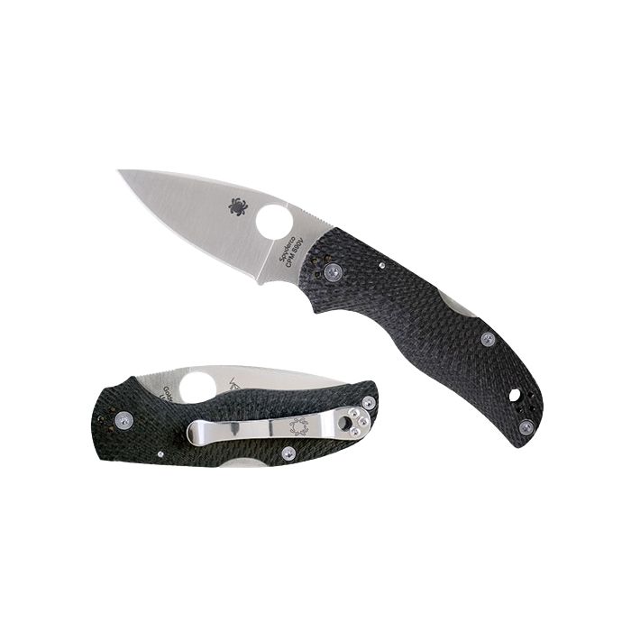 GUNMANSA Spyderco Native 5 Folding Knife - Fluted Carbon Fibre