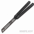 GUNMANSA SQUID INDUSTRIES NAUTILUS IWHITE INKED BLACK BUTTERFLY KNIFE