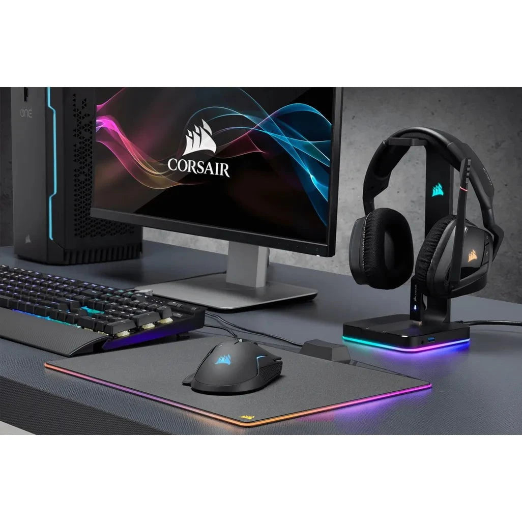 GUNMANSA ST100 RGB Gaming Headset Stand-Black; 3.5mm Analog Jack