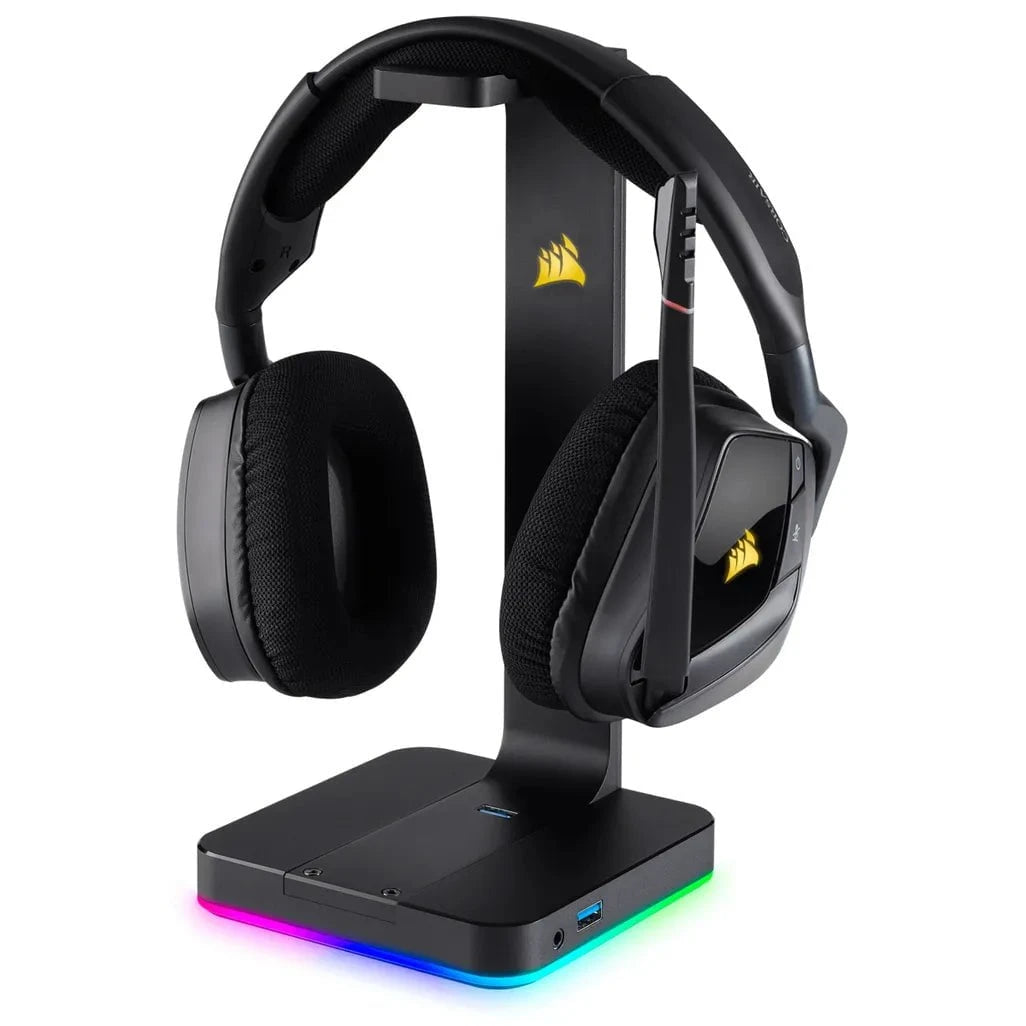 GUNMANSA ST100 RGB Gaming Headset Stand-Black; 3.5mm Analog Jack