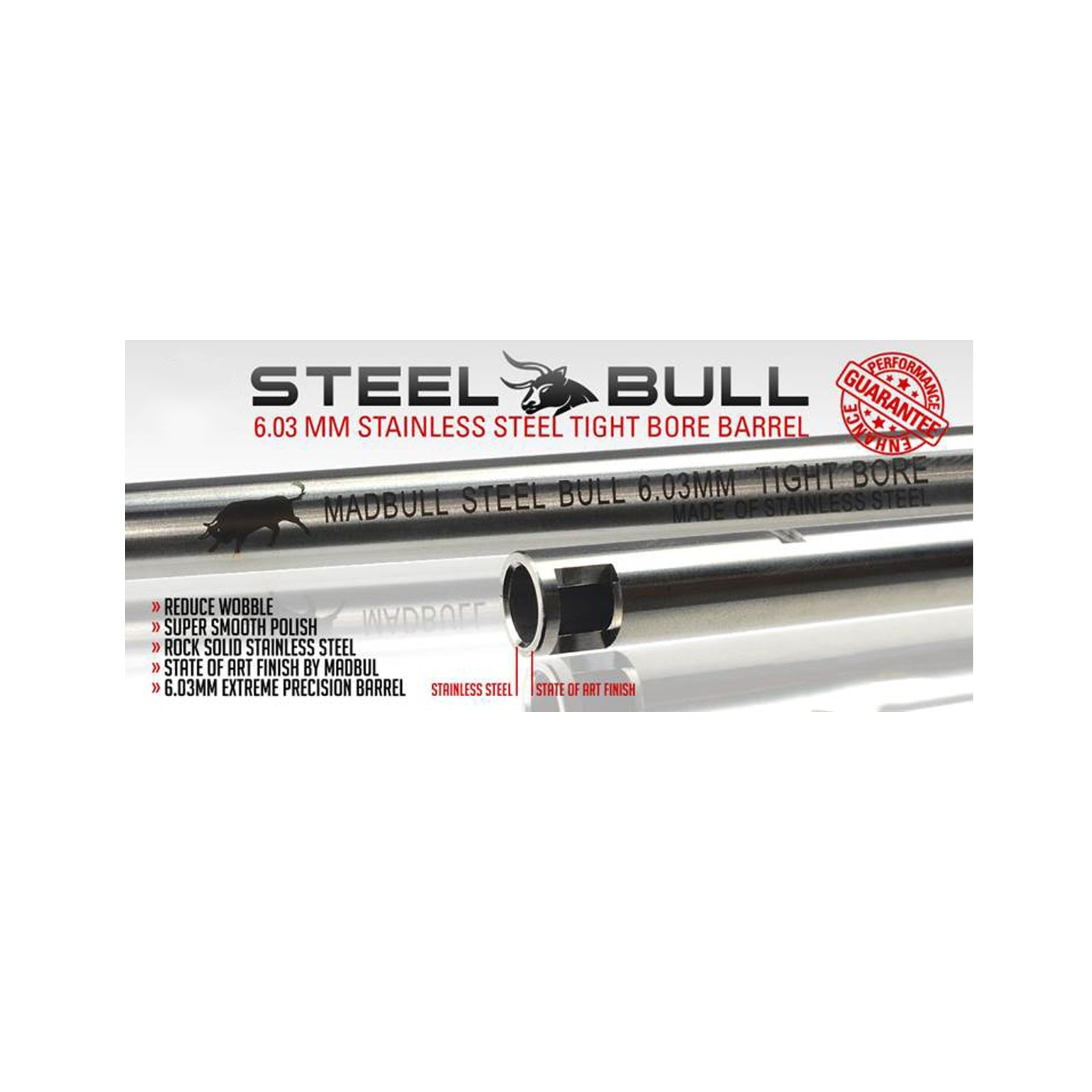 GUNMANSA STAINLESS STEEL BARREL, 6,03x455MM 17923