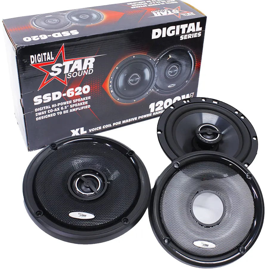 GUNMANSA Star Sound SSD-620 Digital Series 6.5″ 2-Way Coaxial Speakers - 80W RMS