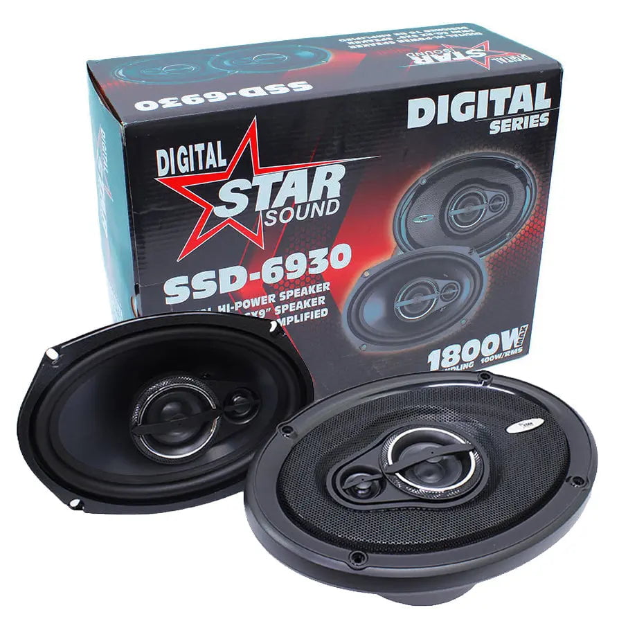 GUNMANSA Star Sound SSD-6930 Digital Series 6x9 3-Way Coaxial Speakers - 100W RMS