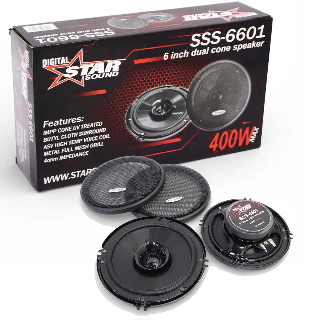 GUNMANSA Star Sound SSS-6601 6" Dual Cone Speakers 400W