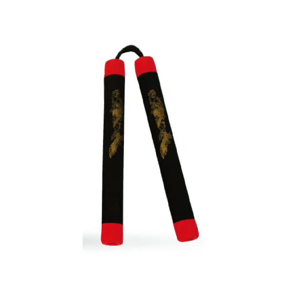 GUNMANSA String Foam Chaku Red/Black w/Dragon - E126A