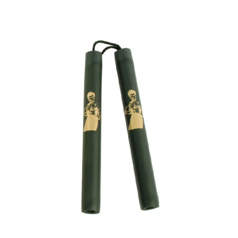 GUNMANSA String Foam Chaku w/Bruce Lee Black 12" - E121L
