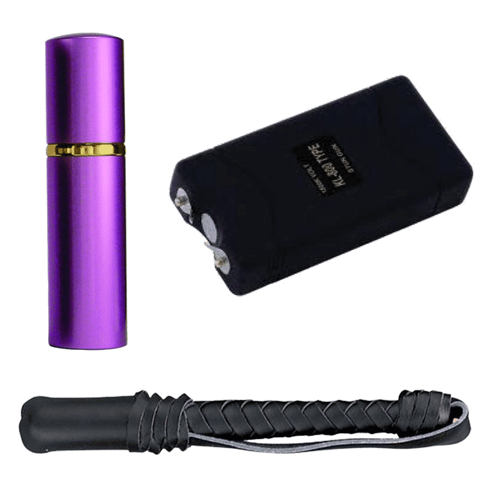 GUNMANSA STUN GUN AND PEPPER SPRAY COMBO - BLACK