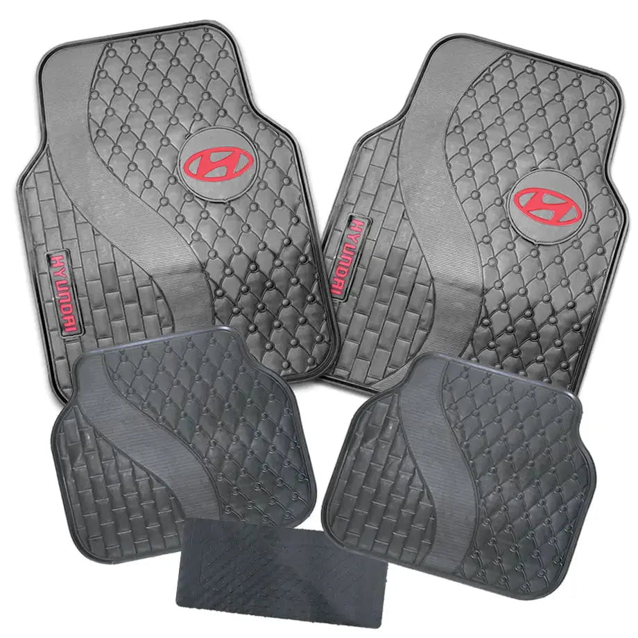 GUNMANSA Suitable To Fit - Hyundia 5-Piece Rubber Car Mats (Red)