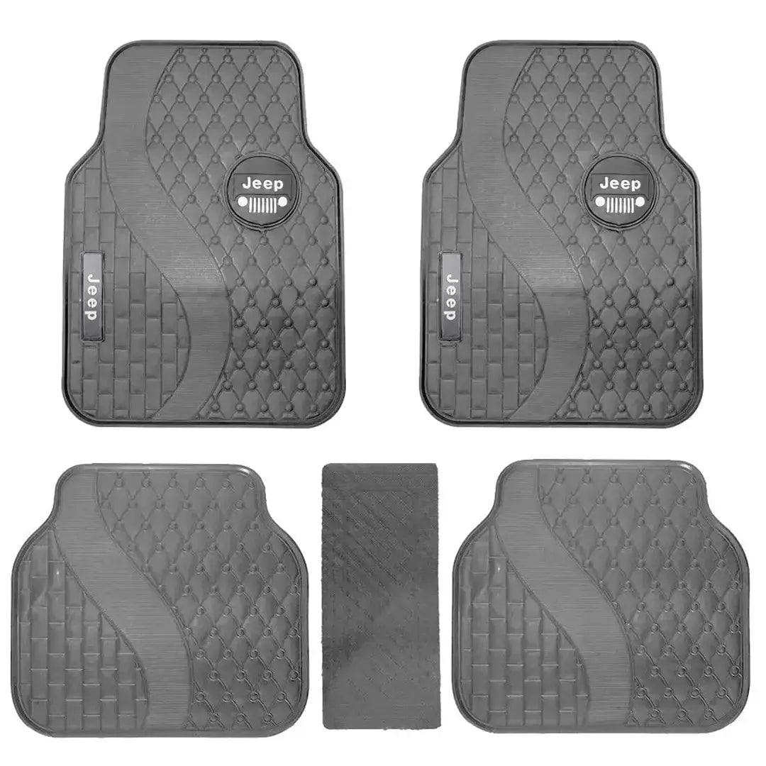 GUNMANSA Suitable To Fit - Jeep 5-Piece Rubber Car Mats (Grey)
