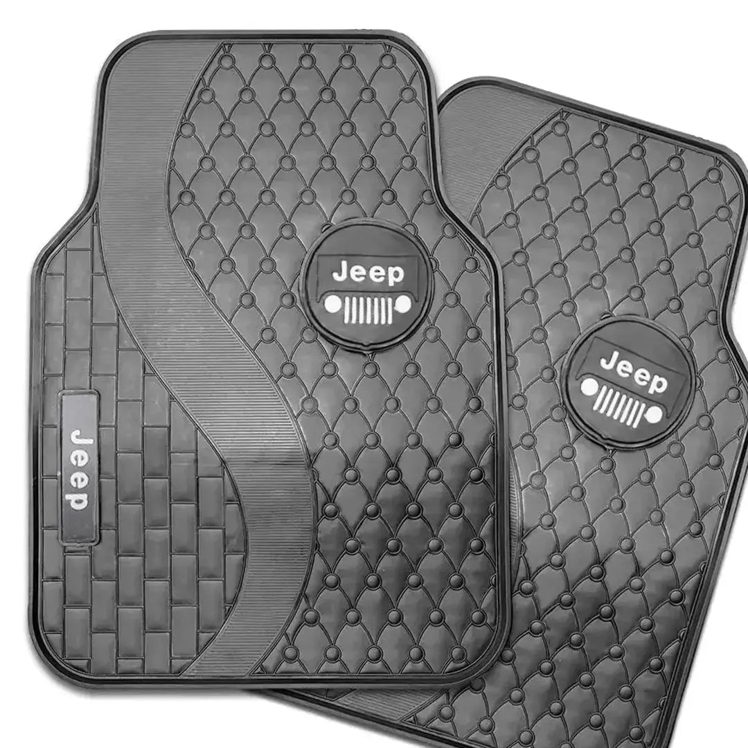 GUNMANSA Suitable To Fit - Jeep 5-Piece Rubber Car Mats (Grey)