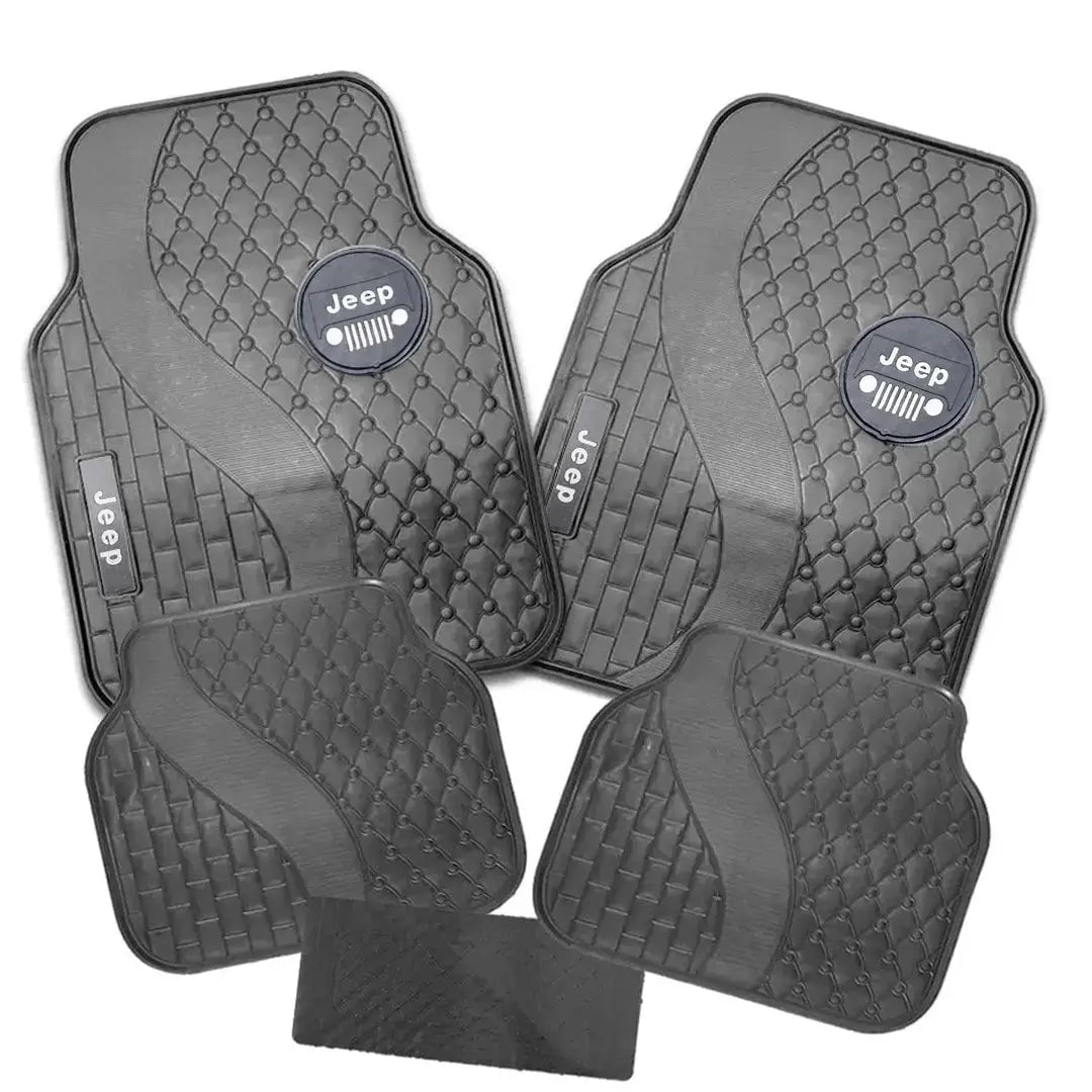 GUNMANSA Suitable To Fit - Jeep 5-Piece Rubber Car Mats (Grey)