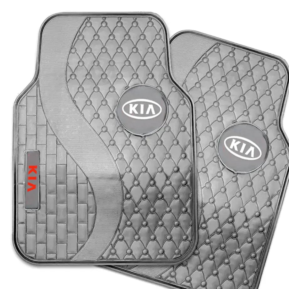 GUNMANSA Suitable To Fit - Kia 5-Piece Rubber Car Mats (White)