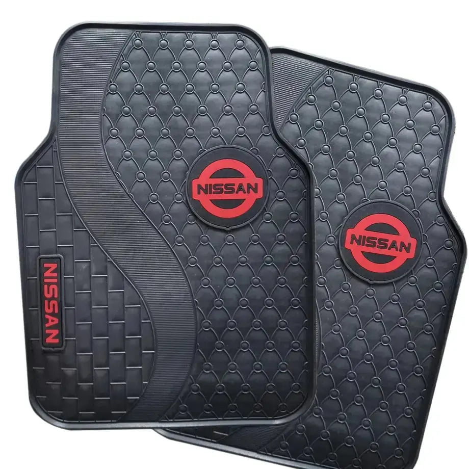 GUNMANSA Suitable To Fit - Nissan 5-Piece Rubber Car Mats (Red)