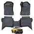 GUNMANSA Suitable To Fit - Ranger Next Gen (22-On) Double-Cab Moulded TPE Rubber Floor Mats (3-Piece)