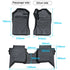 GUNMANSA Suitable To Fit - Ranger Next Gen (22-On) Double-Cab Moulded TPE Rubber Floor Mats (3-Piece)