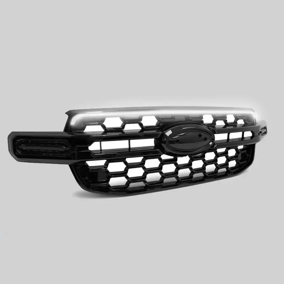 GUNMANSA Suitable To Fit - Ranger Next Gen (22-On) Gloss Black DRL LED Upgrade Grille