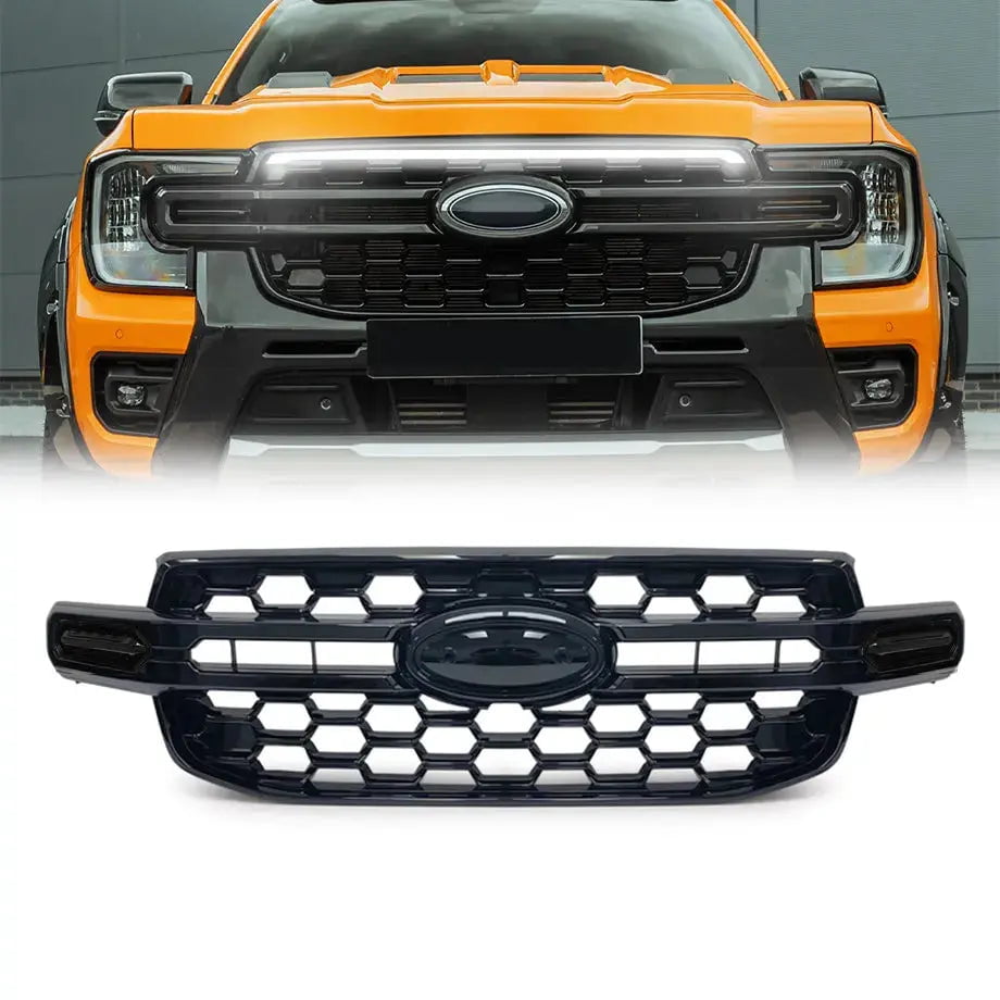 GUNMANSA Suitable To Fit - Ranger Next Gen (22-On) Gloss Black DRL LED Upgrade Grille