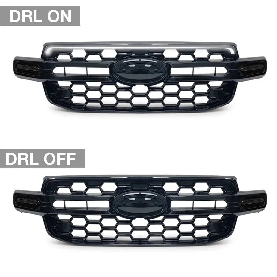 GUNMANSA Suitable To Fit - Ranger Next Gen (22-On) Gloss Black DRL LED Upgrade Grille