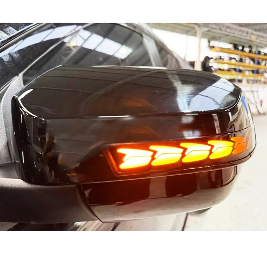 GUNMANSA Suitable To Fit - Ranger Next Gen (22-On) Gloss Black Sequential LED Mirror Covers