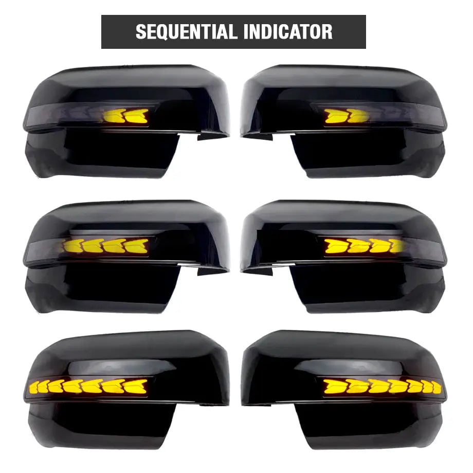 GUNMANSA Suitable To Fit - Ranger Next Gen (22-On) Gloss Black Sequential LED Mirror Covers