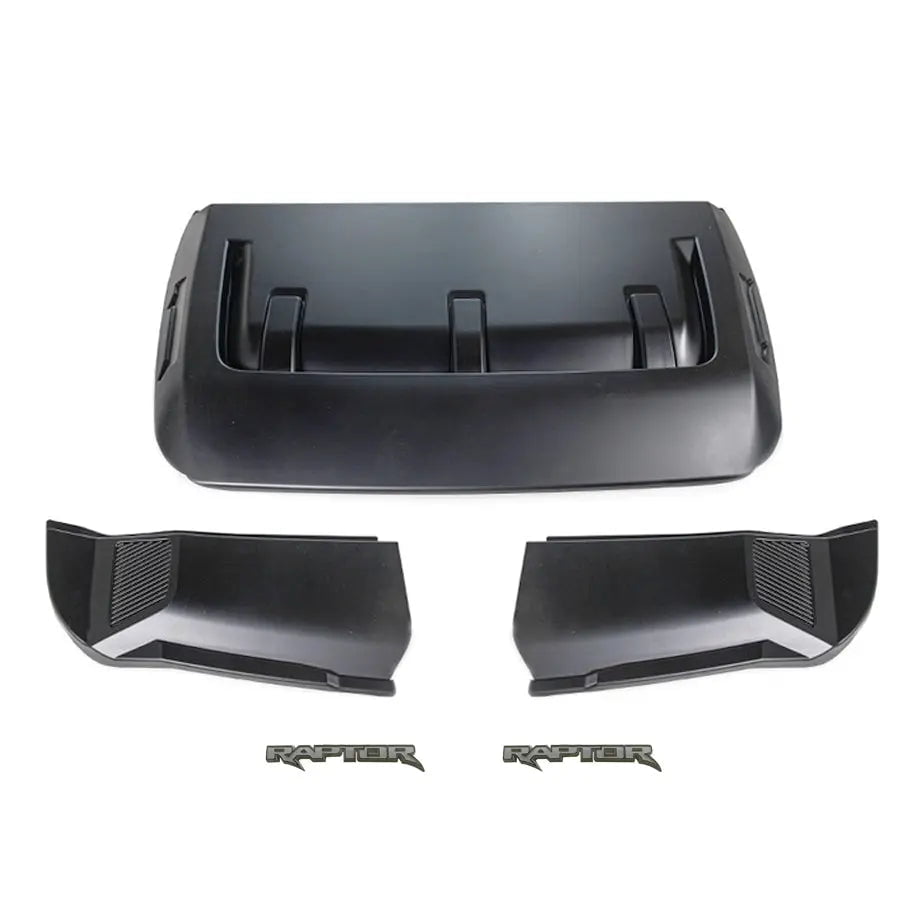 GUNMANSA Suitable To Fit -  Ranger Next Gen (22-On) Raptor Style 3-Piece Plastic Bonnet Scoop