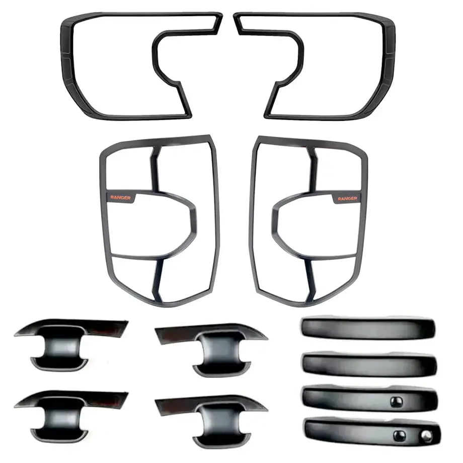 GUNMANSA Suitable To Fit - Ranger Next Gen Raptor (22-On) 12-Piece Matte Black Accessory Trim Kit