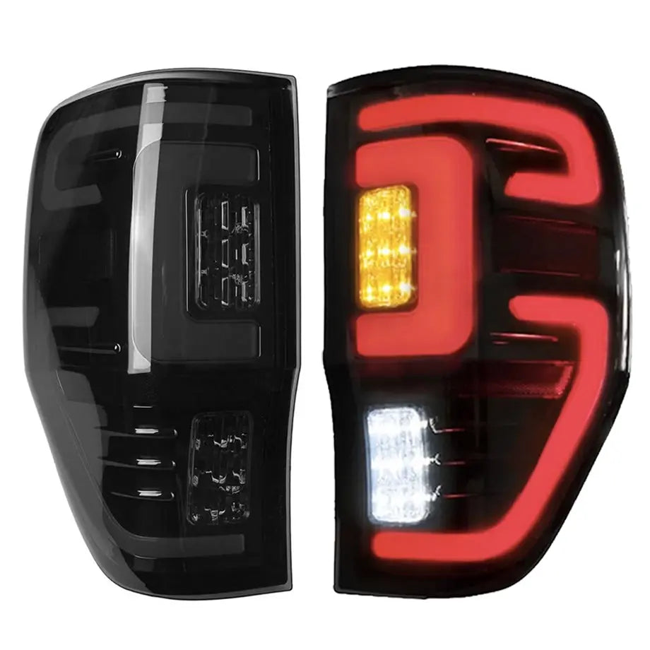 GUNMANSA Suitable To Fit - Ranger T6/T7/T8 (12-22) Smoked Black LED Tailights