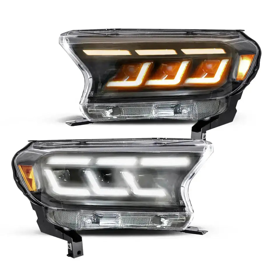 GUNMANSA Suitable To Fit - Ranger T7 / T8 (16-22) Bugatti Style DRL LED Projector Headlight