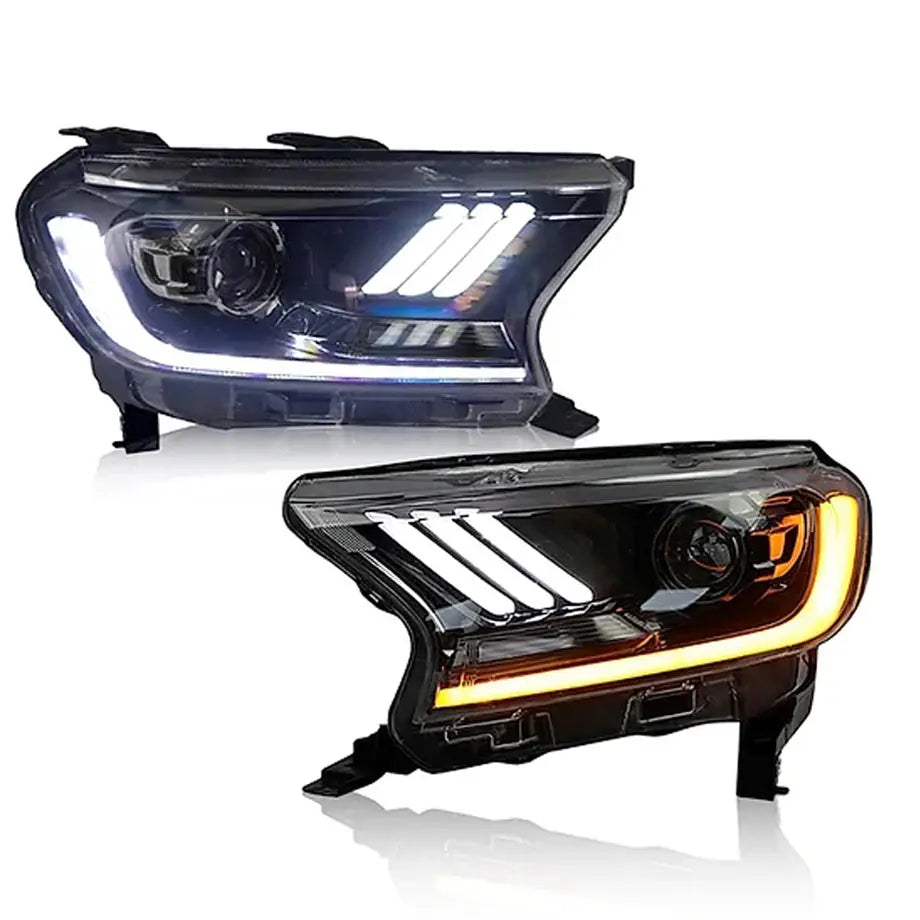 GUNMANSA Suitable To Fit - Ranger T7 / T8 (16-22) Mustang Style DRL LED Projector Headlight