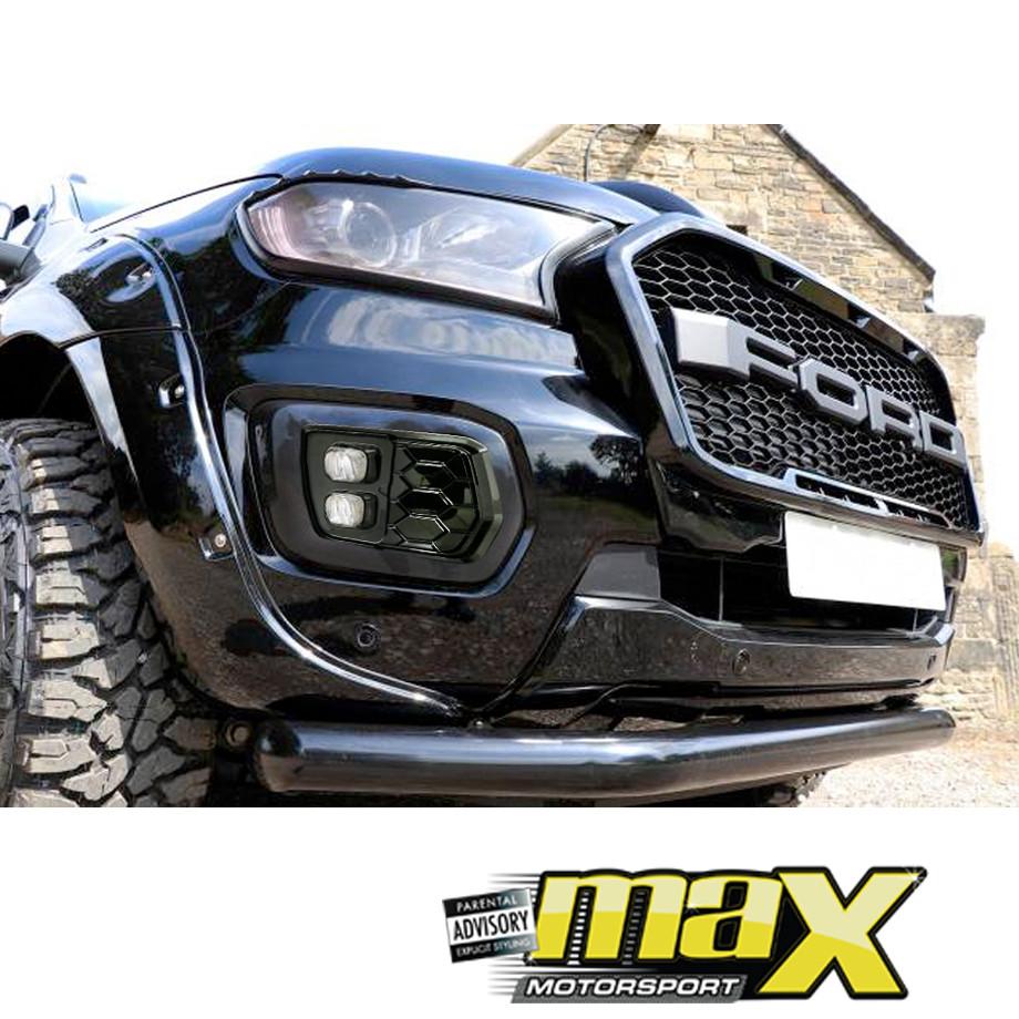GUNMANSA Suitable To Fit - Ranger T8 Wildtrak (19-On) Gloss Black LED Fog Lamp