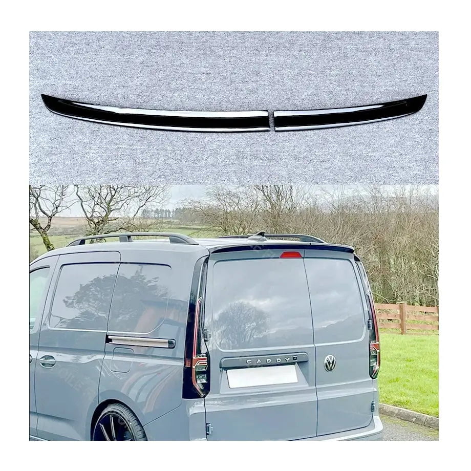 GUNMANSA Suitable To Fit - VW Caddy (21-On) Panel Van Gloss Black 2-Piece Roof Spoiler