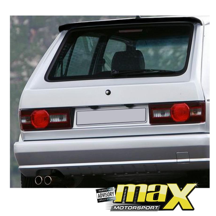 GUNMANSA Suitable To Fit - VW Golf 1  R-Line Style Gloss Black Plastic Roof Spoiler