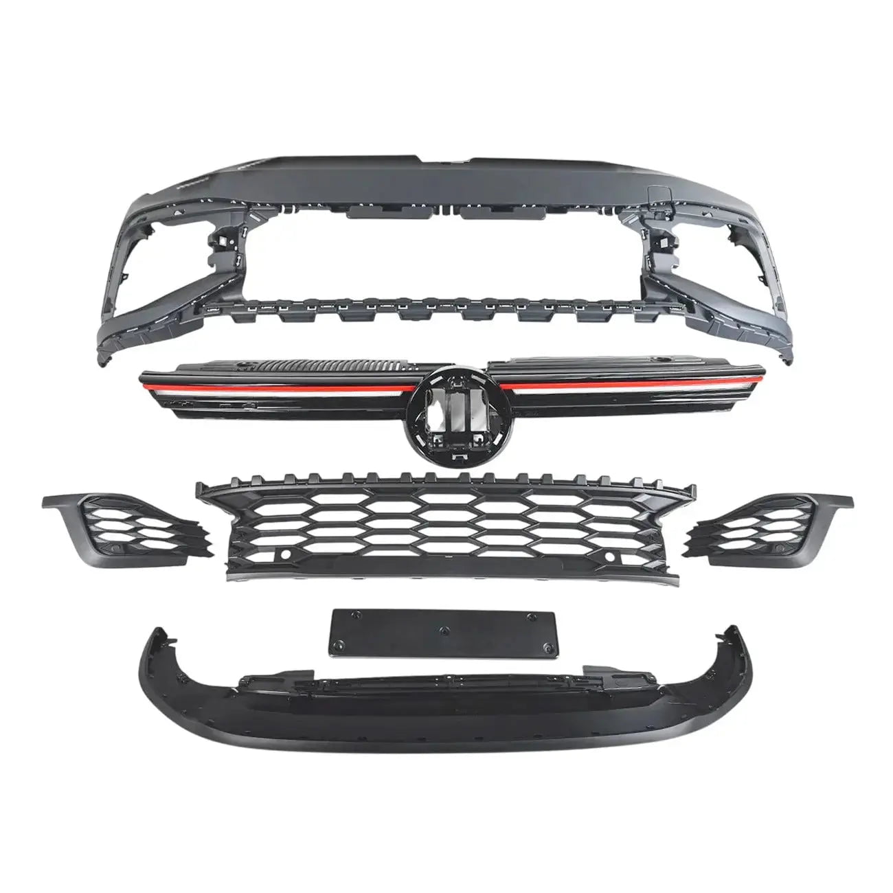 GUNMANSA Suitable To Fit - VW Golf 8 Clubsport Style Plastic Front Bumper Upgrade