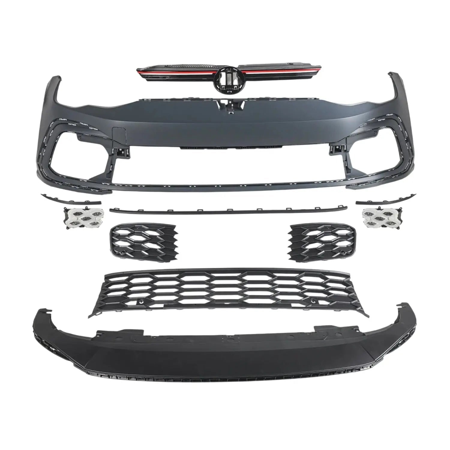 GUNMANSA Suitable To Fit - VW Golf 8 GTI Style Plastic Front Bumper Upgrade