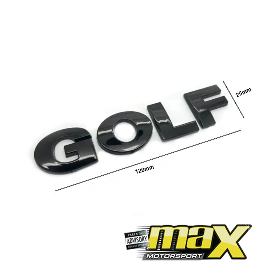 GUNMANSA Suitable To Fit- VW Golf Black Lettering Badge