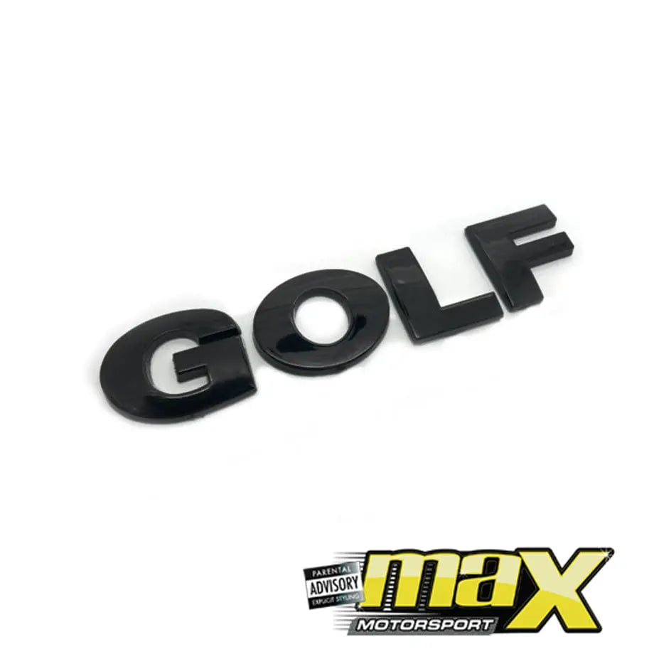 GUNMANSA Suitable To Fit- VW Golf Black Lettering Badge