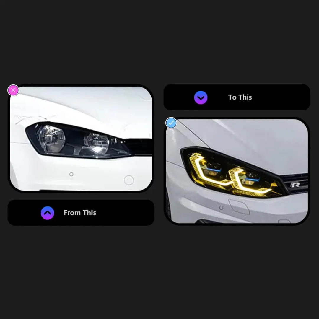 GUNMANSA Suitable To Fit - VW Golf MK7 - BM G80 Style Upgrade Headlight