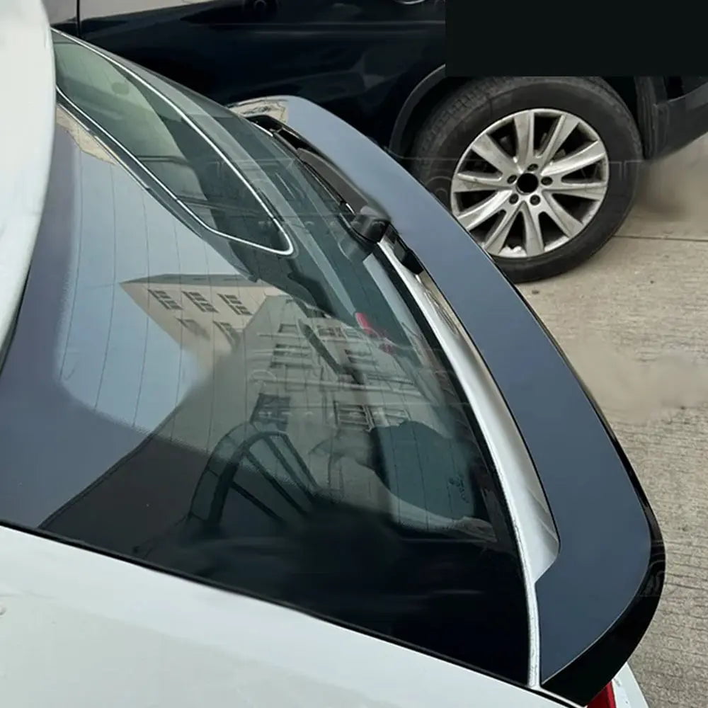GUNMANSA Suitable To Fit - VW Polo 6 Gloss Black Raised Rear Middle Wing Spoiler