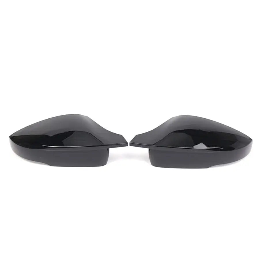 GUNMANSA Suitable To Fit - VW Polo 6 Gloss Black Wing Style Clip-On Mirror Covers (10-On)