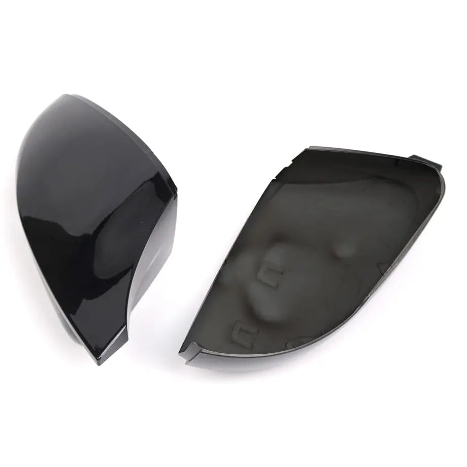GUNMANSA Suitable To Fit - VW Polo 6 Gloss Black Wing Style Clip-On Mirror Covers (10-On)