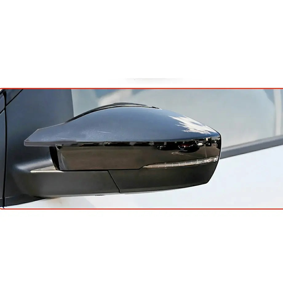 GUNMANSA Suitable To Fit - VW Polo 6 Gloss Black Wing Style Clip-On Mirror Covers (10-On)