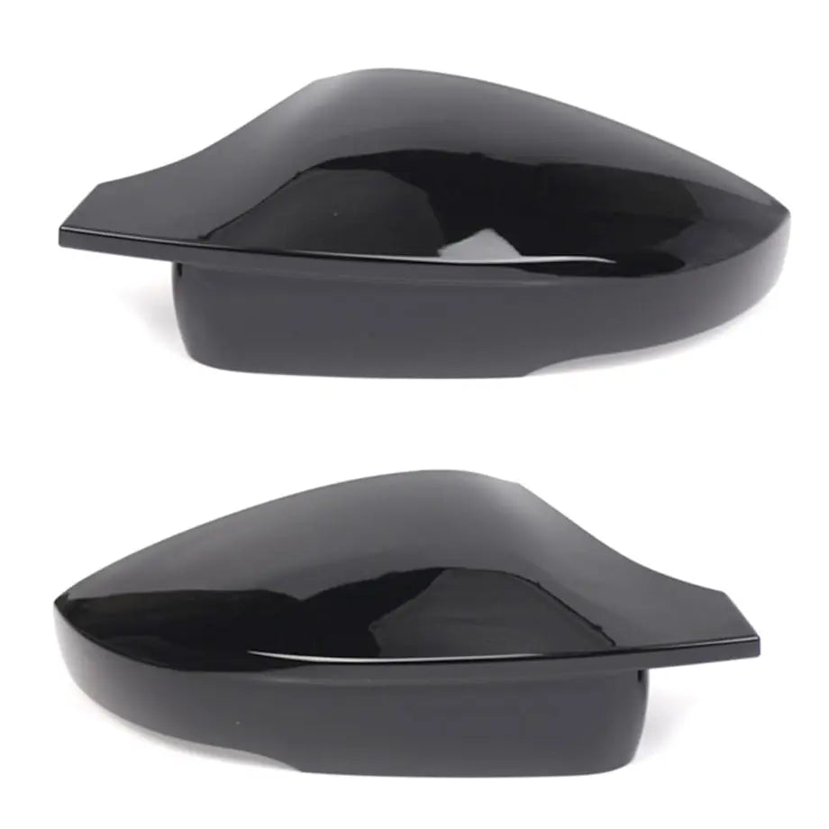 GUNMANSA Suitable To Fit - VW Polo 6 Gloss Black Wing Style Clip-On Mirror Covers (10-On)
