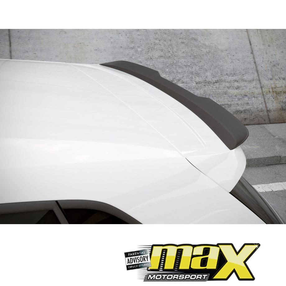 GUNMANSA Suitable To Fit - VW Polo 6 Maxton Style Gloss Black Roof Spoiler Extension