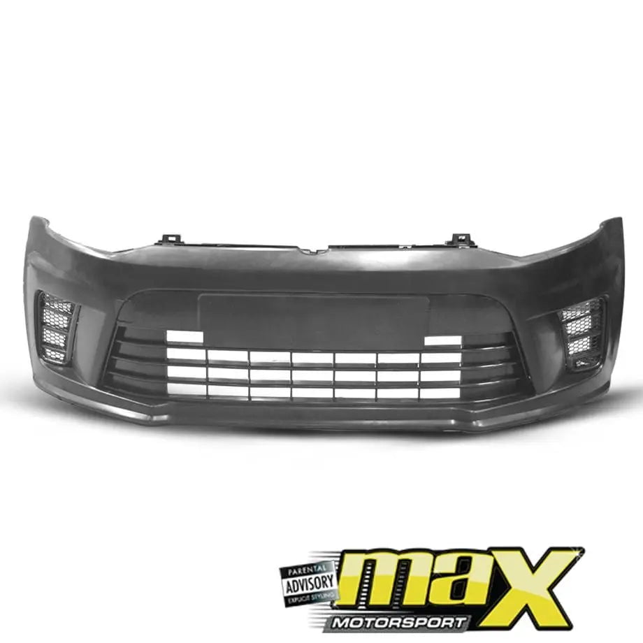 GUNMANSA Suitable To Fit - VW Polo 6 WRC Style Plastic Front Bumper Upgrade With Fogs