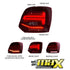 GUNMANSA Suitable To Fit - VW Polo 6R Smoked Red LED Sequential Taillight