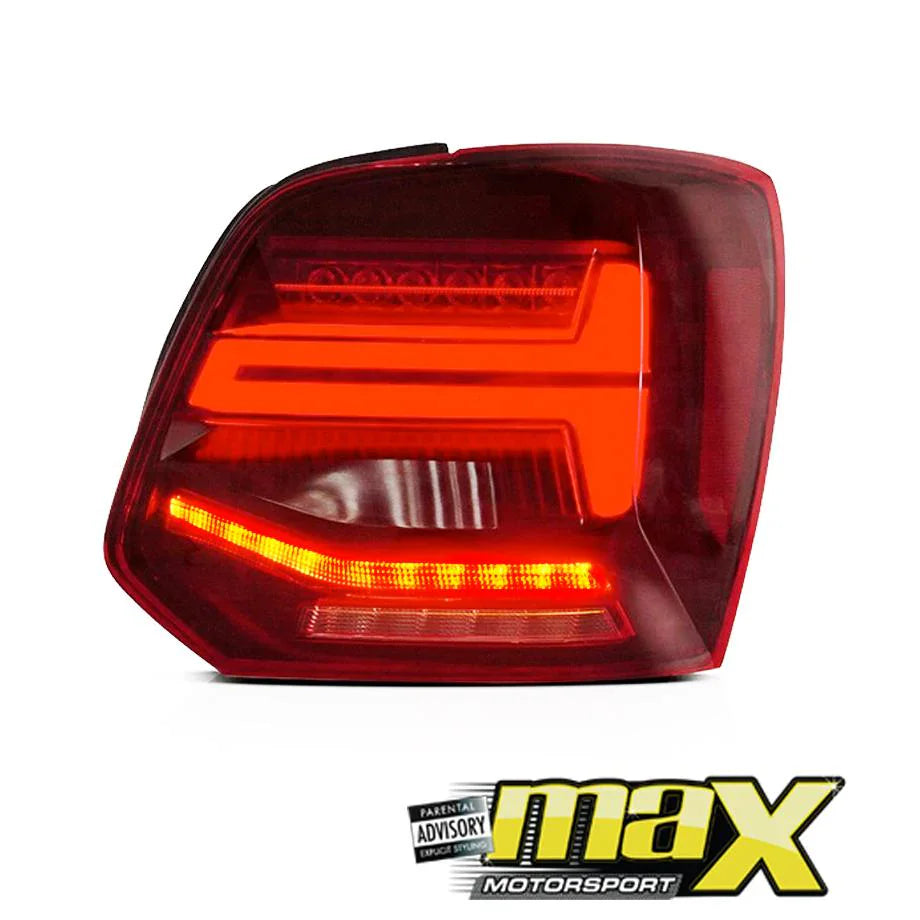 GUNMANSA Suitable To Fit - VW Polo 6R Smoked Red LED Sequential Taillight