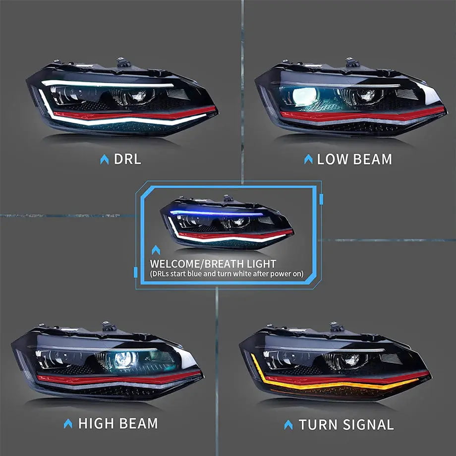 GUNMANSA Suitable To Fit - VW Polo 8 AW (18-On) DRL Projector Headlight